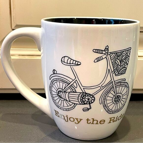 Enjoy the Ride Zentangle bike mug by cypress - Picture 1 of 8
